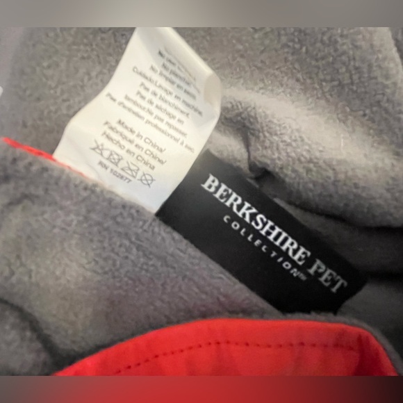 Berkshire Reflective Orange Fleece Lined Polartec Dog Rain Jacket Size M - Picture 9 of 12